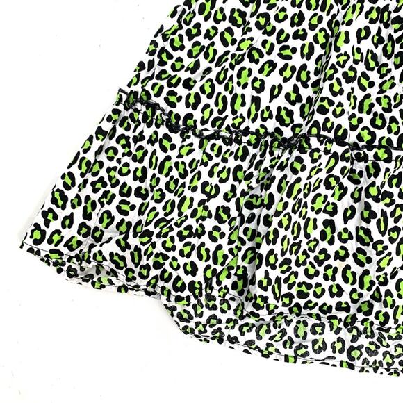 Lime Green Animal Print Halter Dress - Picture 3 of 8